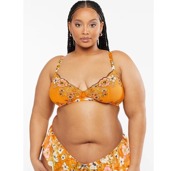 Savage x Fenty Mod Poppy Lace Bralette Flower Popp - Picture 5 of 5